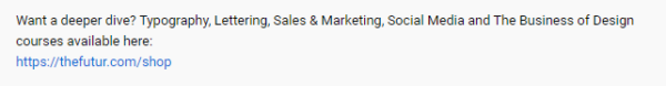 Captura de pantalla de uno de los CTA de The Futur en YouTube