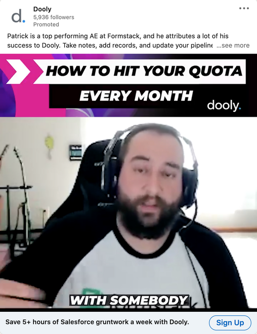 Dooly 的 LinkedIn 廣告