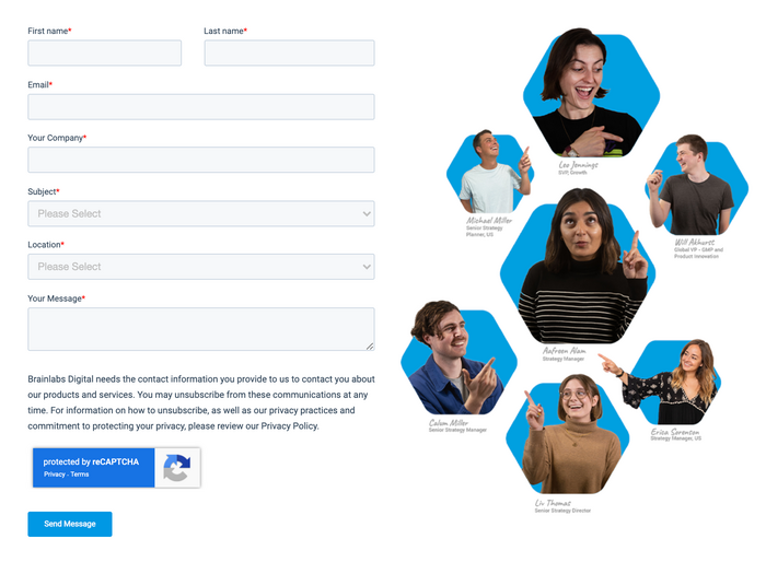 Types de formulaires de capture de leads : formulaires de contact