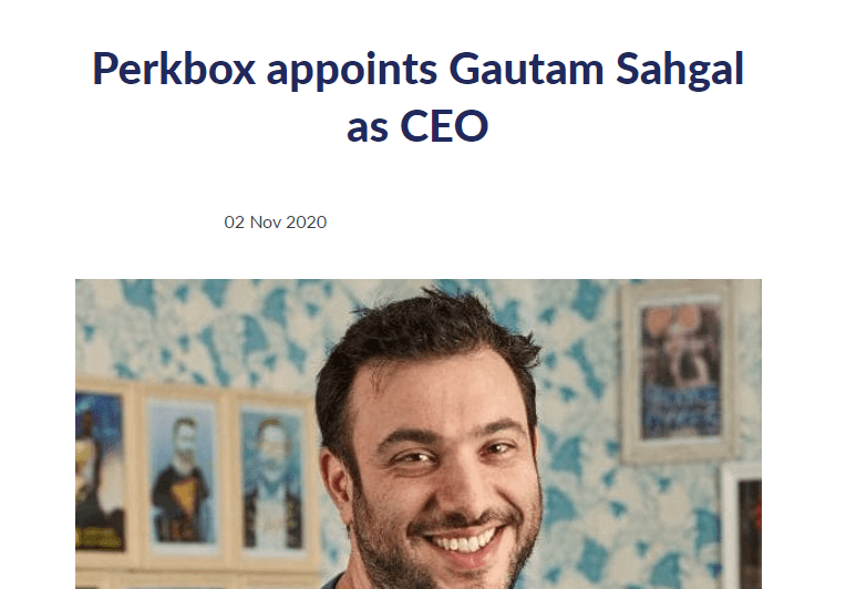 Perkbox ernennt Gautam Sahgal zum CEO-Artikel