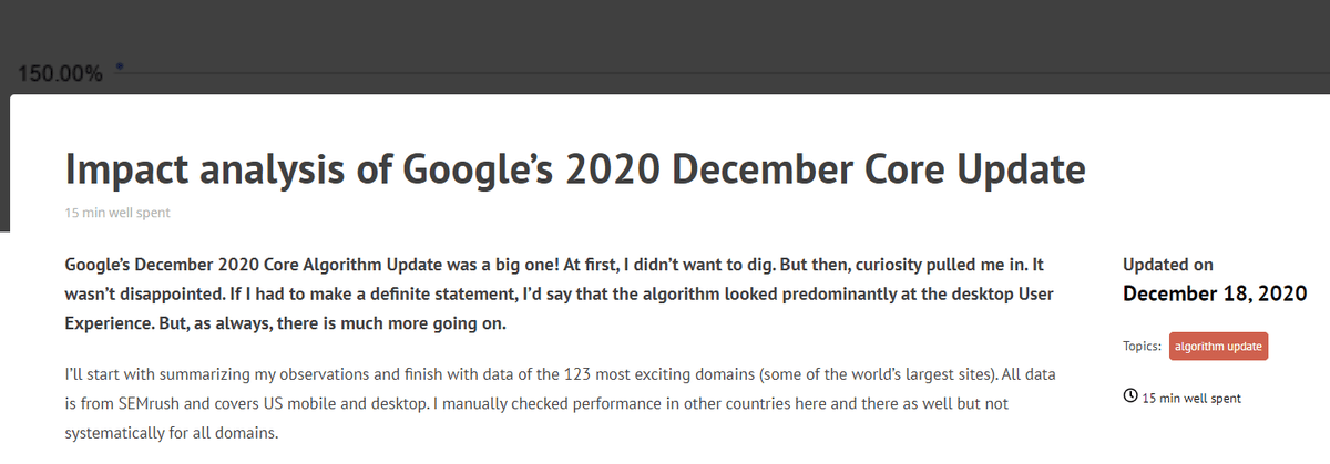 Algorithmus-Update-Auswirkungsanalyse