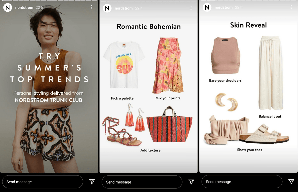 contoh halaman produk dari NordStrom