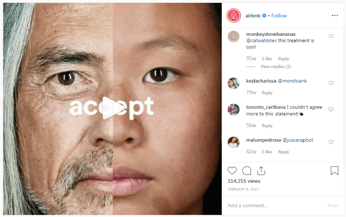 Postingan dari airbnb tentang diskriminasi rasial