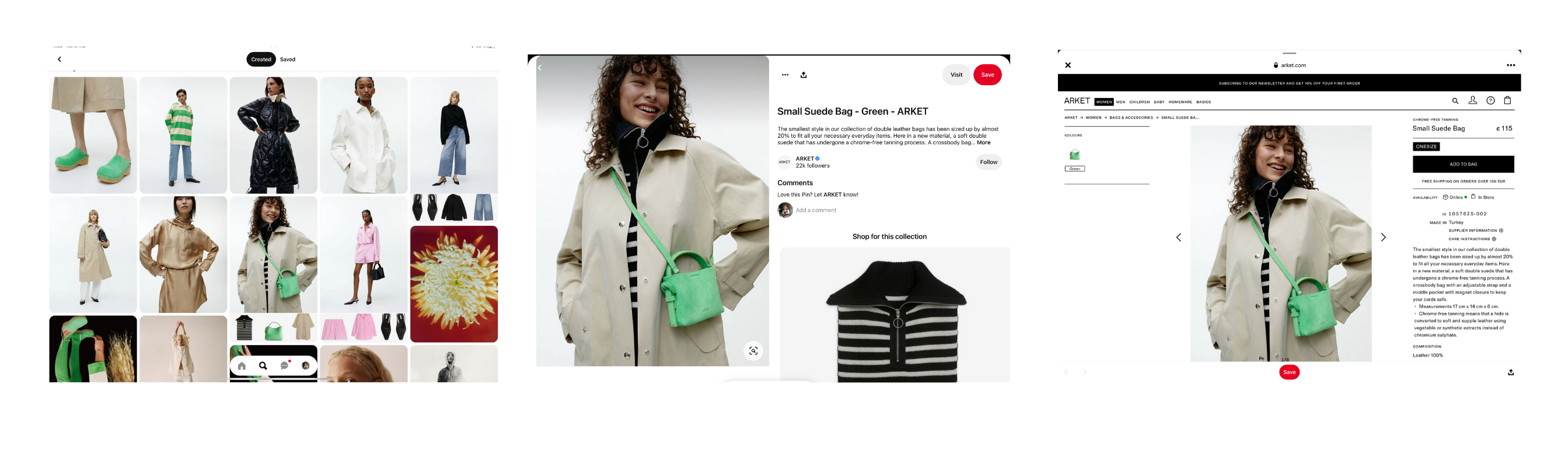 ArketPinterestソーシャルコマース