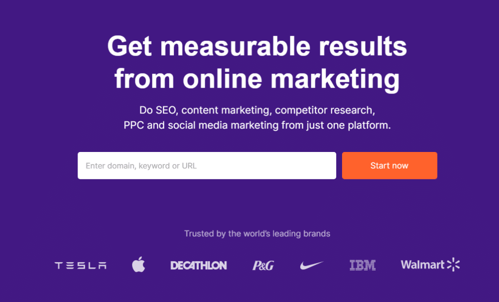 Strona główna SEMrush