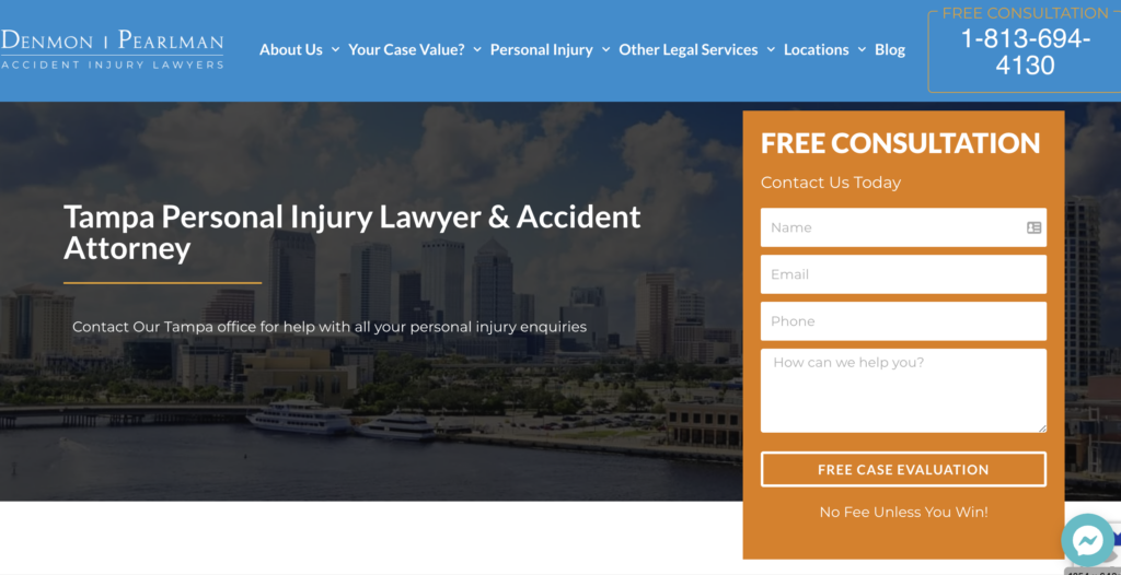 Denmon Pearlman Law Tampa Florida Avocați pentru accidente de mașină