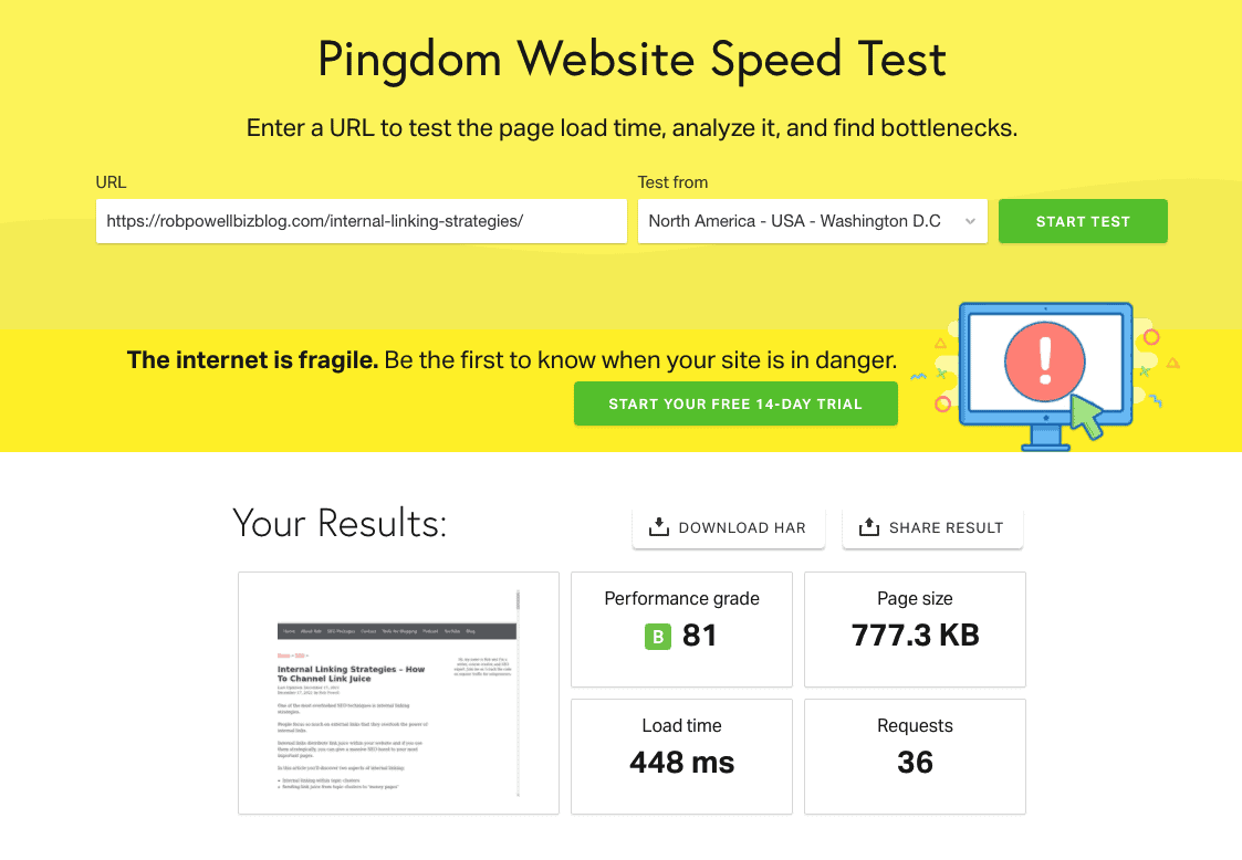 createpress incelemesi - 007 GeneratePress speed test