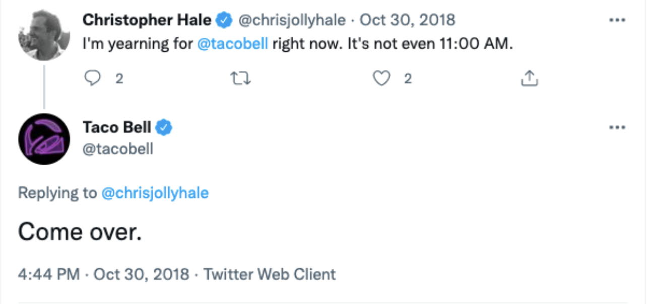 Taco Bell | Tweet Angajament | Agenția Vista