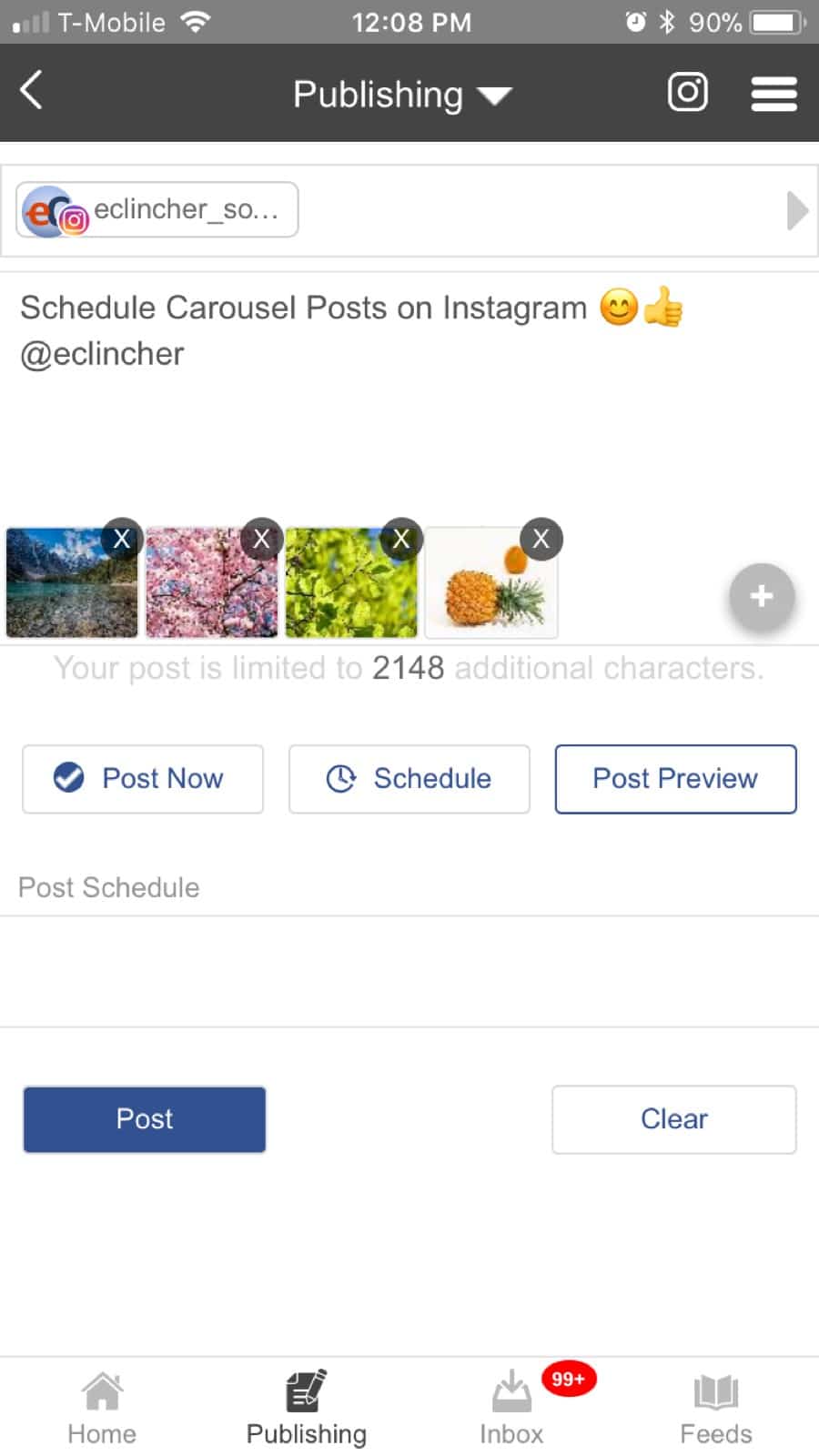 penjadwalan posting carousel eClincher