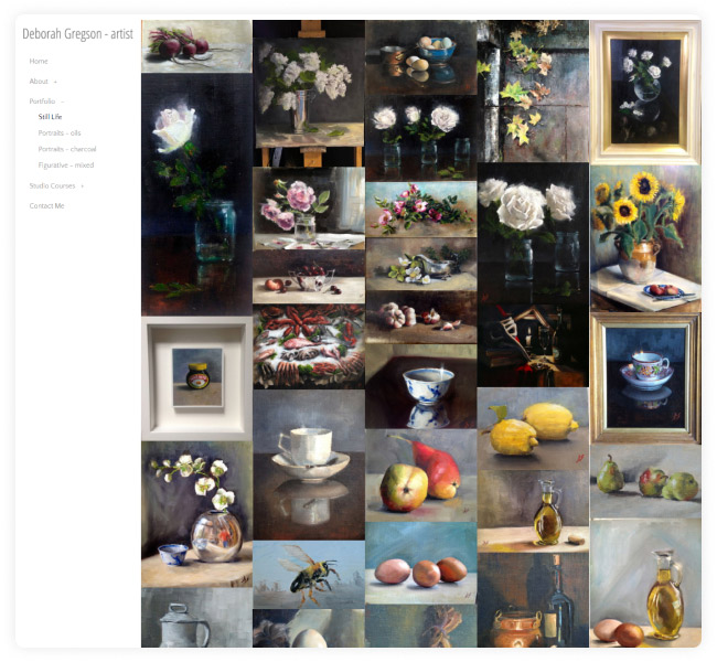 Deborah Gregson, best artist portfolio example
