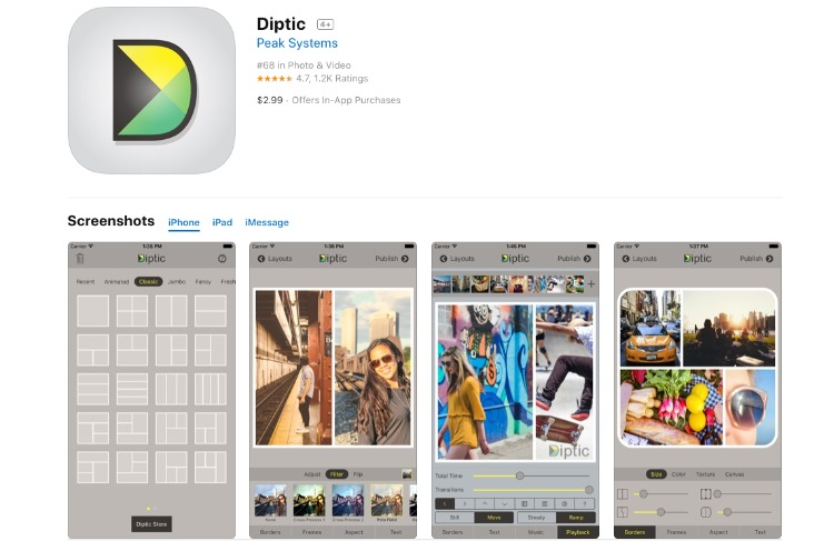 تطبيق Diptic Collage Maker Diptic Collage Maker App