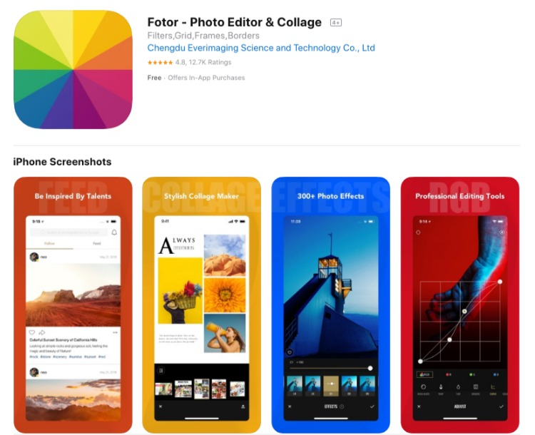 تطبيق Fotor Collage Maker Fotor Collage Maker Application
