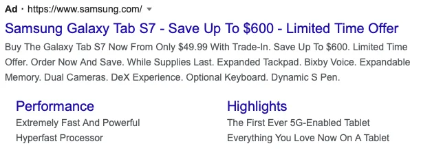 Iklan PPC Samsung