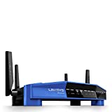 Linksys WRT3200ACM : Routeur Wi-Fi Gigabit double bande AC3200, signal sans fil tri-flux à formation de faisceaux, ports Ethernet, MU-MIMO (noir, bleu)