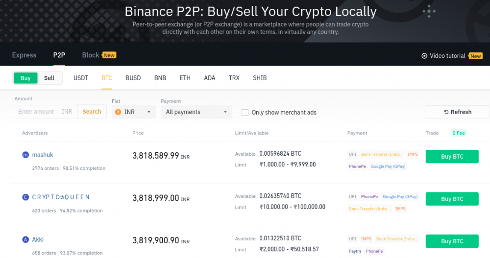 แพลตฟอร์มการซื้อขาย crypto binance