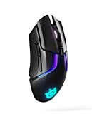 SteelSeries Rival 650 Quantum Wireless Gaming Mouse - Baterai Pengisian Cepat - 12.000 Cpi Truemove3+ Sensor Optik Ganda - Jarak Pengangkatan 0,5 Rendah - 256 Konfigurasi Bobot - Pencahayaan RGB 8 Zona