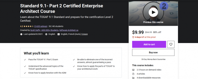 Udemy Standard 9.1- Bölüm 2 Sertifikalı Kurumsal Mimar Kursu