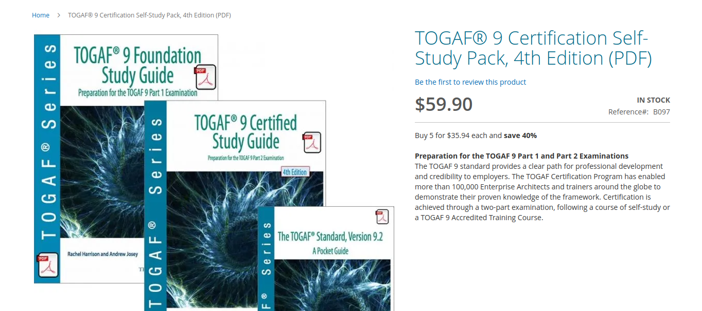 TOGAF kendi kendine çalışma paketi