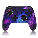NexiGo Wireless Controller para Switch/Switch Lite/OLED, Bluetooth Controllers para Nintendo Switch com vibração, movimento, Turbo e luz LED (Cosmic Nebula)