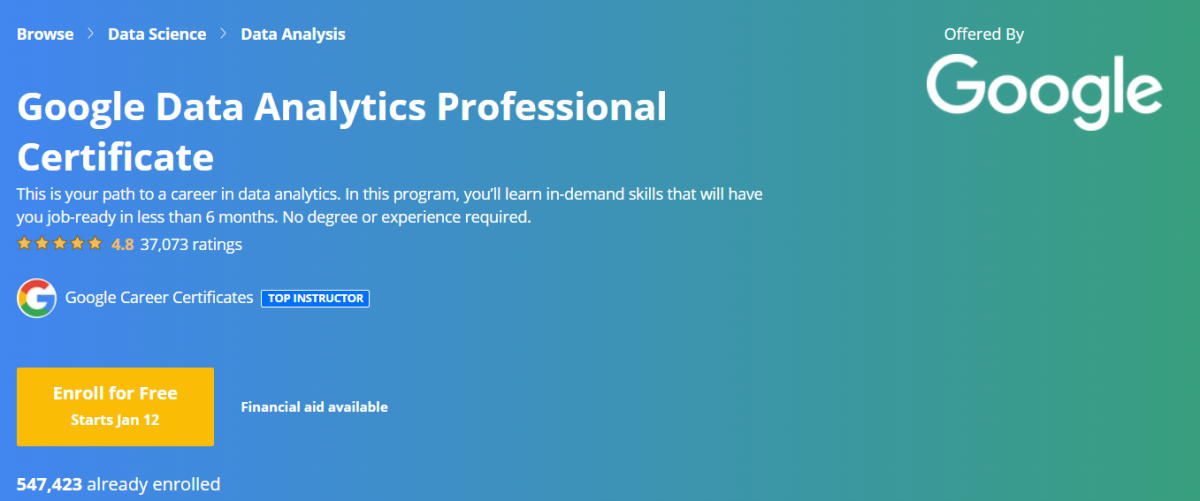 curso de ciência de dados google