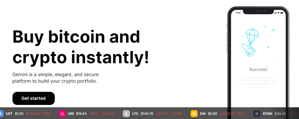 Plataforma de criptomoedas Gemini
