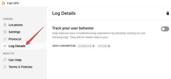 บันทึกรายละเอียด fastvpn