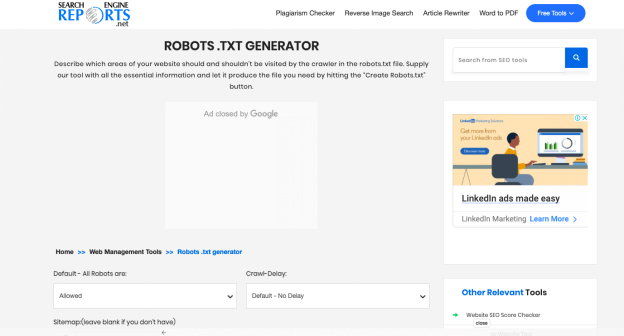 Alat Generator Robots.txt Gratis Terbaik 9 Search Engine Reports