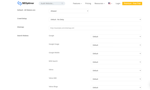 Alat Generator Robots.txt Gratis Terbaik 3 SEO Optimer