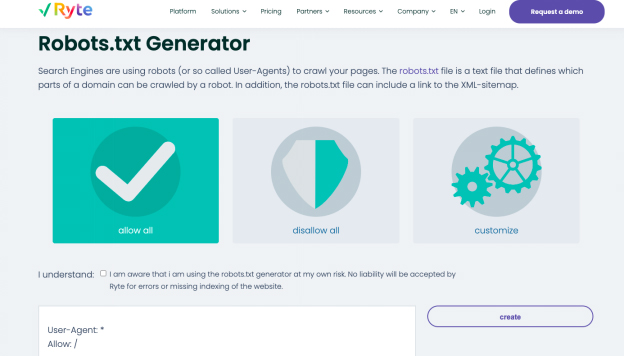 Alat Generator Robots.txt Gratis Terbaik 4 Ryte