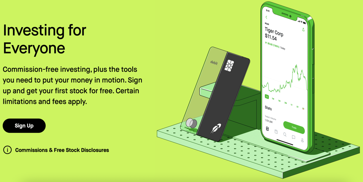 تطبيق استثمار robinhood