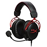 HyperX Cloud Alpha – Gaming-Headset, Zweikammer-Treiber, legendärer Komfort, Aluminiumrahmen, abnehmbares Mikrofon, funktioniert auf PC, PS4, PS5, Xbox One, Xbox Series X|S, Nintendo Switch und Mobile – Rot