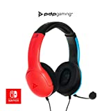 PDP Gaming LVL40 Stereo-Headset mit Mikrofon für Nintendo Switch – kompatibel mit PC, iPad, Mac, Laptop – Mikrofon mit Geräuschunterdrückung, leichte, weiche, komfortable On-Ear-Kopfhörer – Mario Rot und Blau