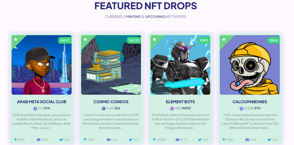 NFT-Drops-Kalender