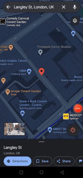 gmaps- إسقاط دبوس