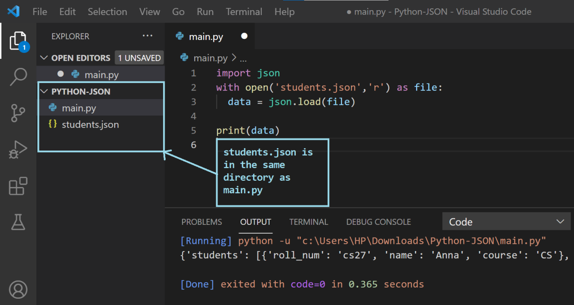 اقرأ ملف json-file-in-python