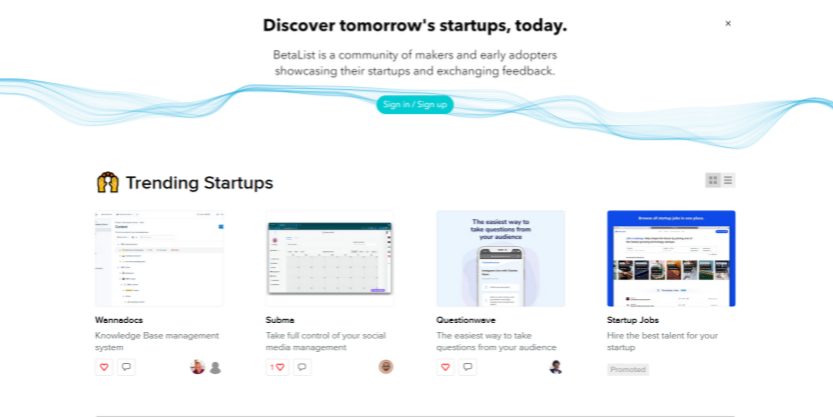 موقع ويب قائمة بيتا