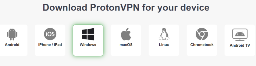تطبيقات protonvpn