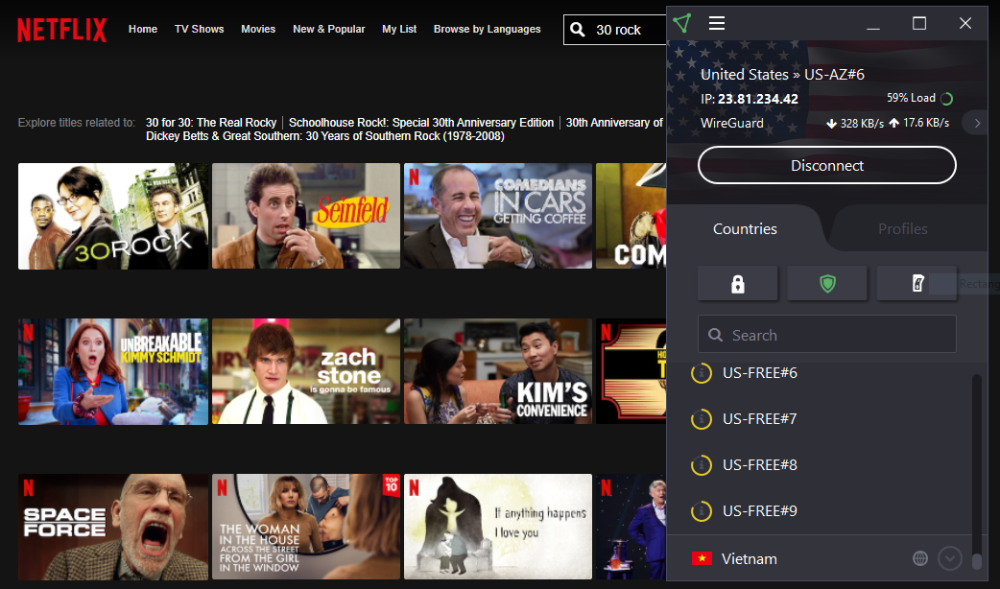 فتح Netflix