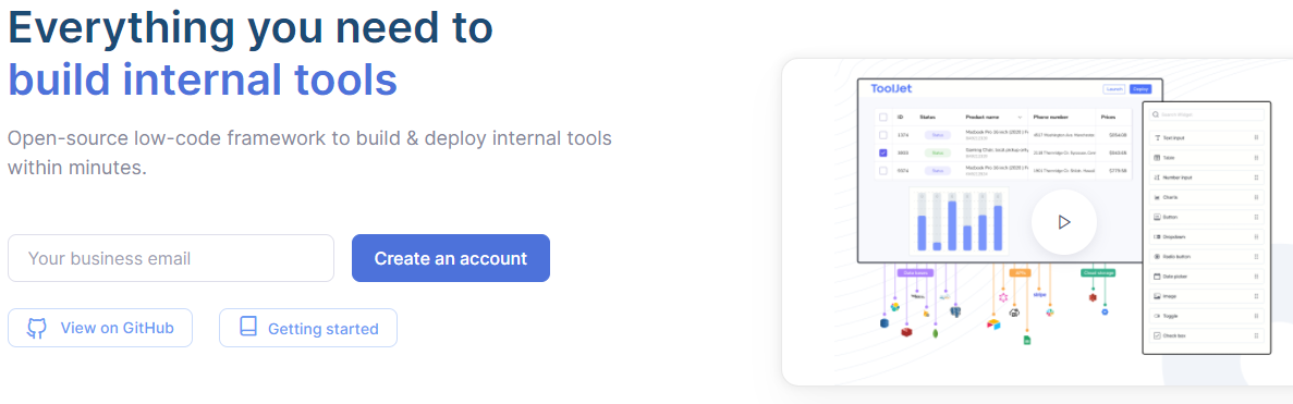 Tooljet-Low-Code-Plattform