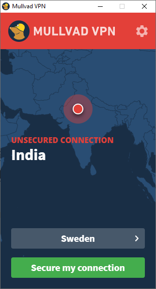mulvad VPN 用戶界面