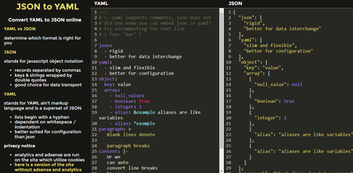 JSON- إلى- YAML