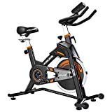 YOSUDA ​​Indoor Cycling Bike Stationary - Sepeda Latihan untuk Home Gym dengan Bantalan Kursi Nyaman, Penggerak Sabuk Senyap, Dudukan iPad