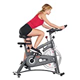 Sunny Health & Fitness Magnetic Belt Drive Sepeda Bersepeda Dalam Ruangan - SF-B1877, perak