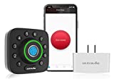 ULTRALOQ 智能鎖 U-​​Bolt Pro + Bridge WiFi 適配器，帶 WiFi、藍牙、指紋和鍵盤的 6 合 1 無鑰匙進入門鎖，智能門鎖前門，ANSI 1 級認證