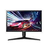 LG 24GL650-B Monitor pentru jocuri Ultragear Full HD de 24 inchi cu frecvență de reîmprospătare FreeSync de 144 Hz și timp de răspuns de 1 ms, negru