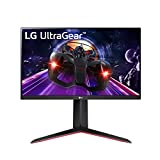 Monitor pentru jocuri LG 24GN650-B Ultragear Ecran IPS de 24 inchi FHD (1920 x 1080), rata de reîmprospătare de 144 Hz, 1 ms (GtG), AMD FreeSync Premium, suport reglabil înclinare/înălțime/pivot - negru