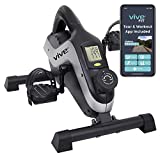 Vive Manyetik Pedal Egzersiz Cihazı (Uygulama Dahil) - Kapalı Alan Spin Bisiklete binme için Sabit Bisiklet Mini Peddler - Masa Altında Ev ve Ofis Egzersizi - Yaşlılar ve Yetişkinler için Taşınabilir Egzersiz - Kol ve Bacak için PT