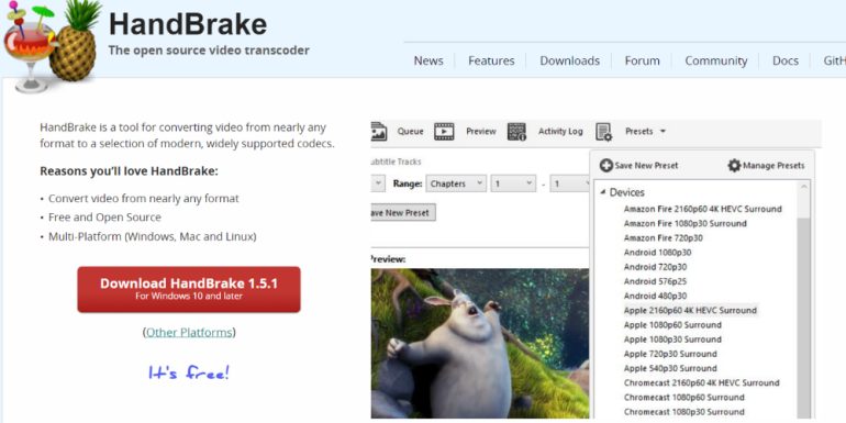 HandBrake Video Optimizer للويب