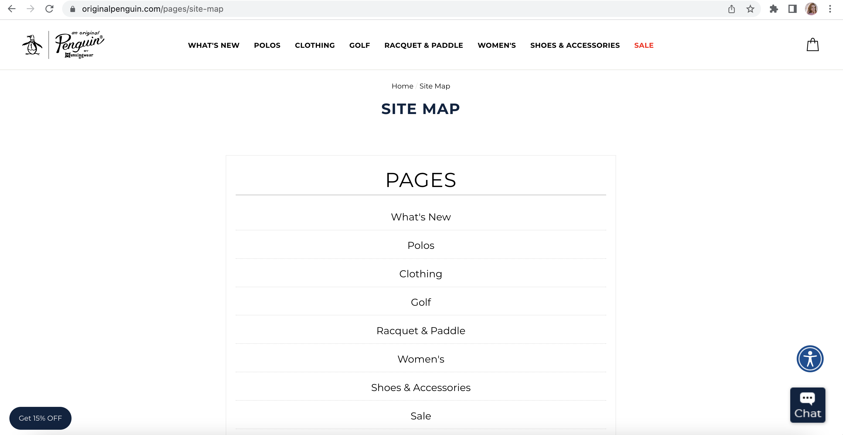 HTML-карта сайта Shopify
