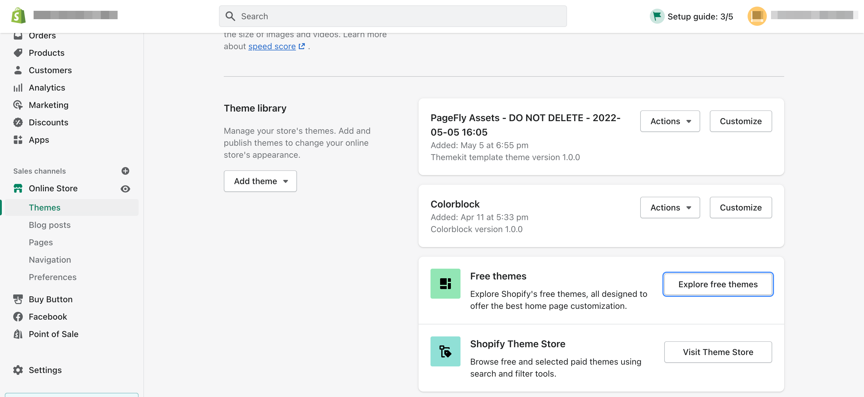 Temas en el administrador de Shopify